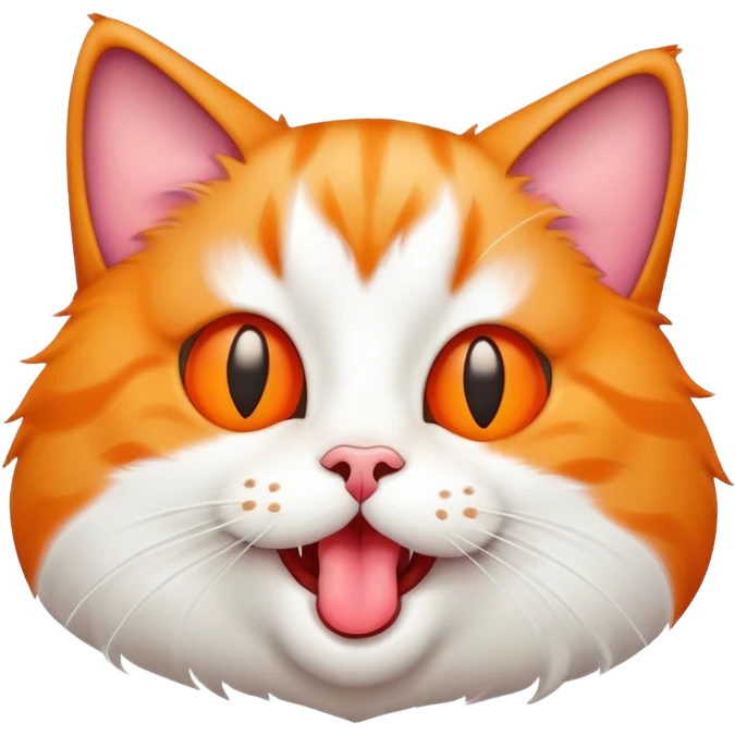 Silly cat with tongue out emoji