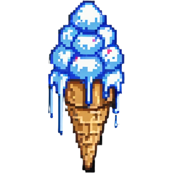 ice cream cone dripping emoji