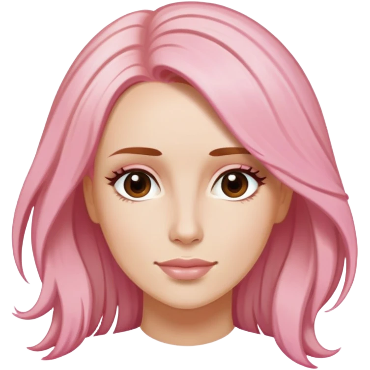 Claire Richards cheveux roses sablé longs emoji