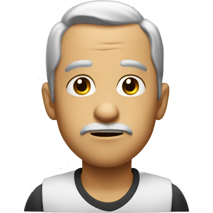a desperate-looking character emoji