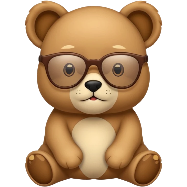 osito con lentes cute emoji