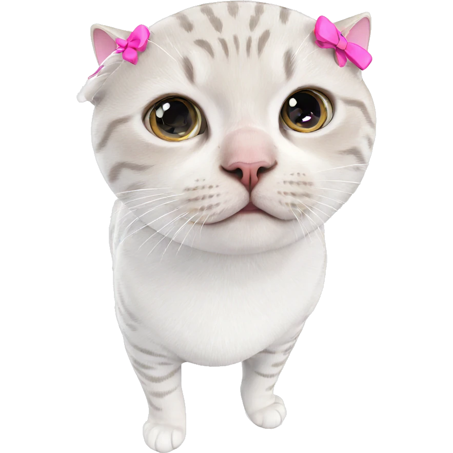 cat with pink bow emoji