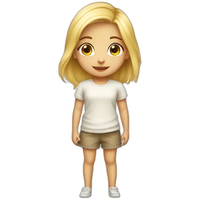 cute girl blond thin emoji