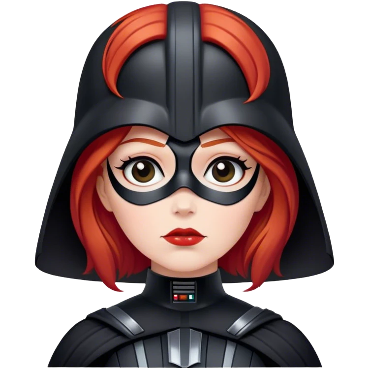 Darth Vader white woman with red hair emoji