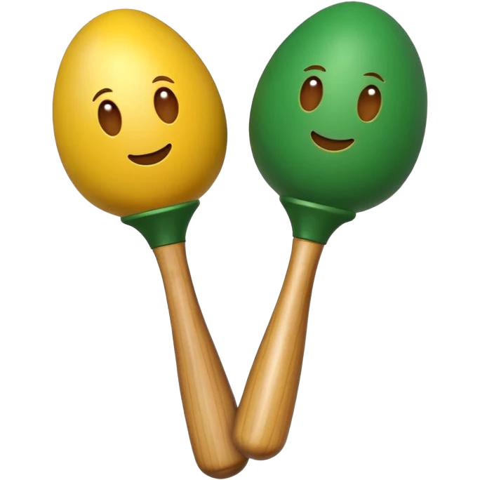 maracas amarillas y verdes emoji