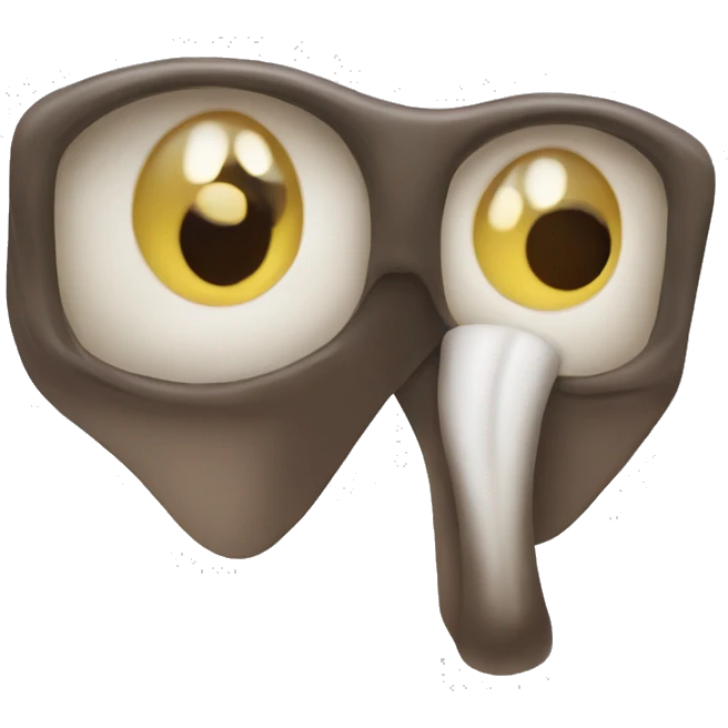 long neck chin poking out emoji