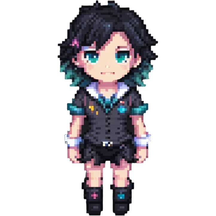 femboy character with a cute androgynous look emoji