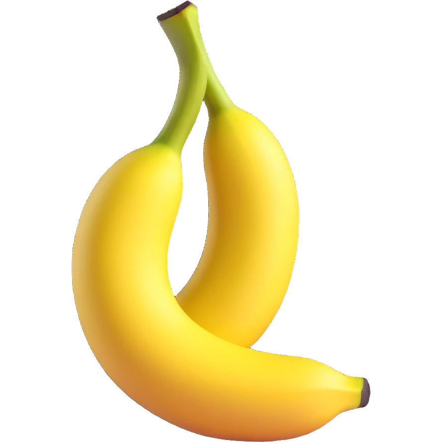 realistic banana half peeled emoji