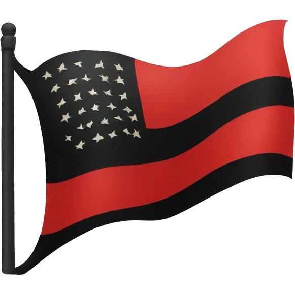 Red and black flag emoji