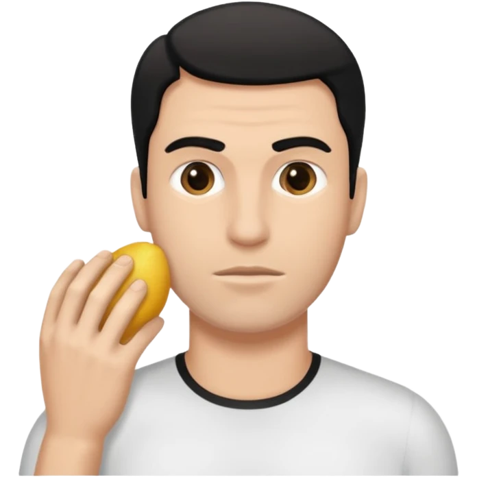 Un homme blanc qui frape un homme noir emoji