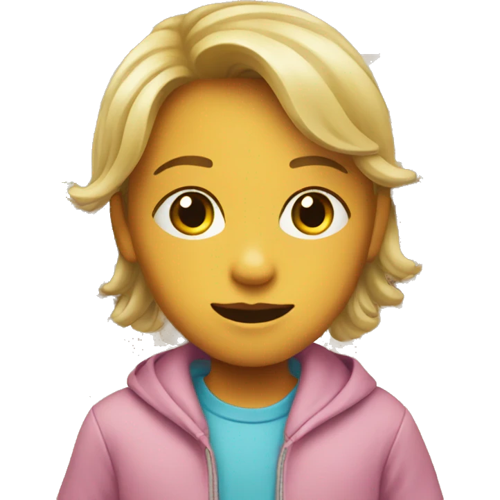 child in children's store emoji