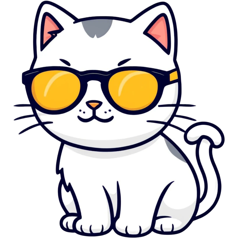 Cat with sunglasses emoji