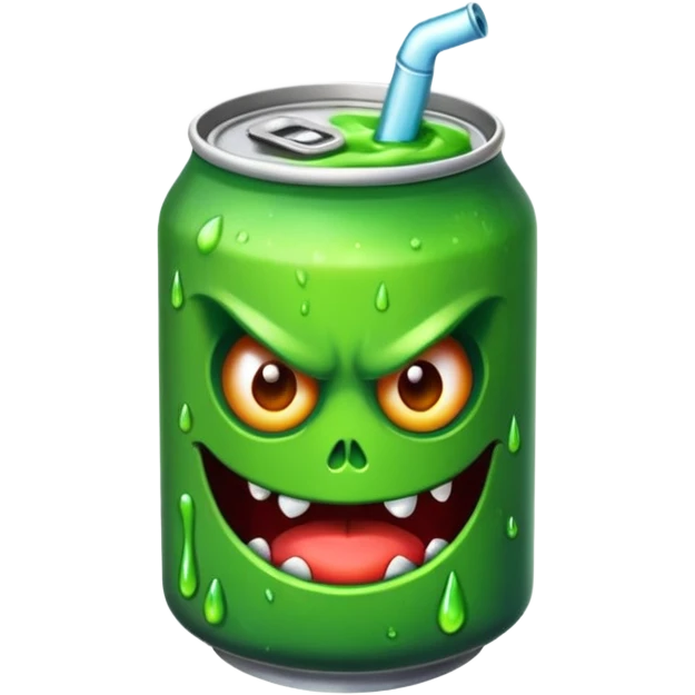 Una lata de la marca Monster, la original negra y verde emoji