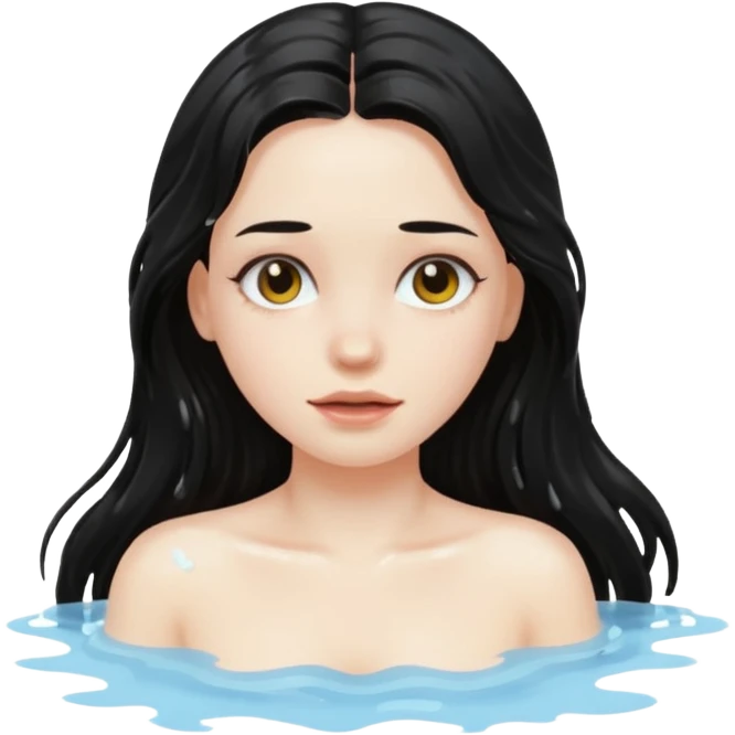 Chica bañada emoji