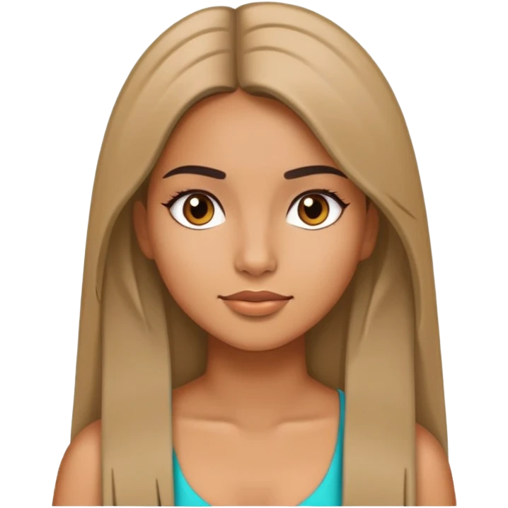 Latina girl with straight hair emoji