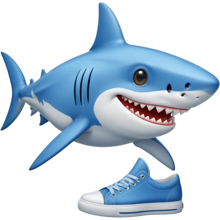 Shark emoji wearing shoes emoji