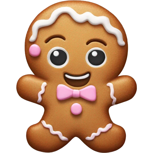 Pastel gingerbread man emoji