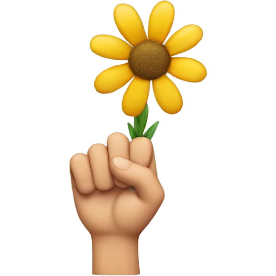 middle finger flower  emoji
