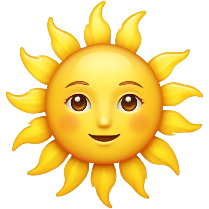 Sun no face emoji