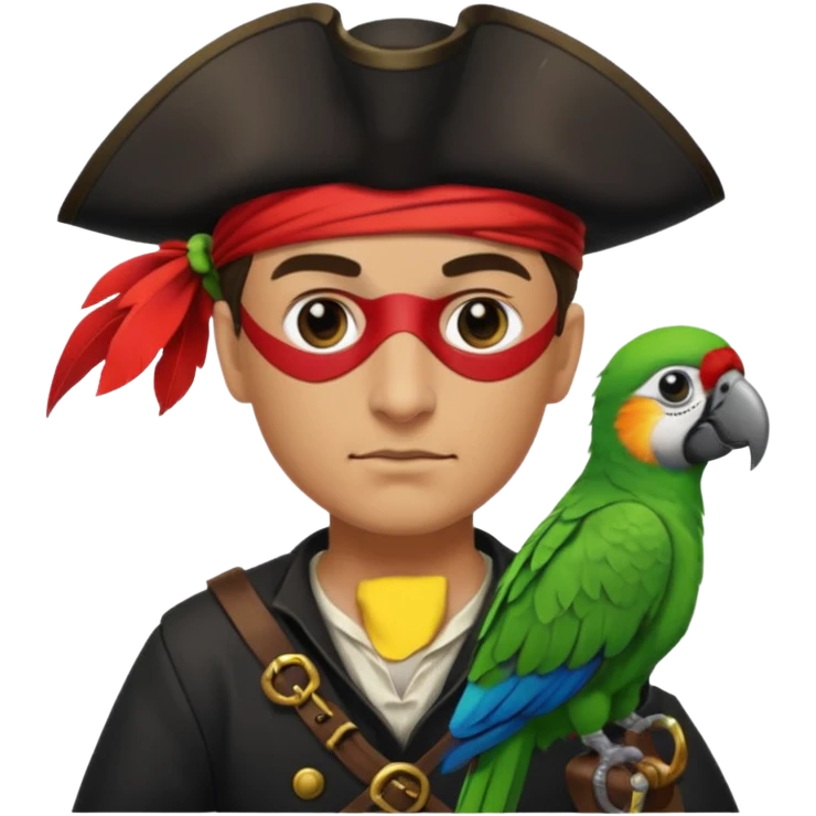 pirate and parrot emoji