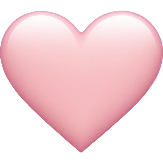 A light pink Heart  emoji