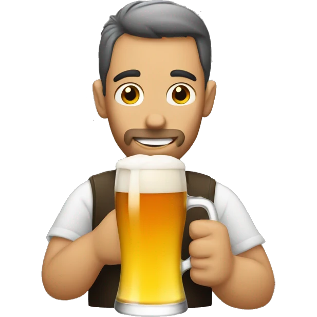 man drinking beer emoji