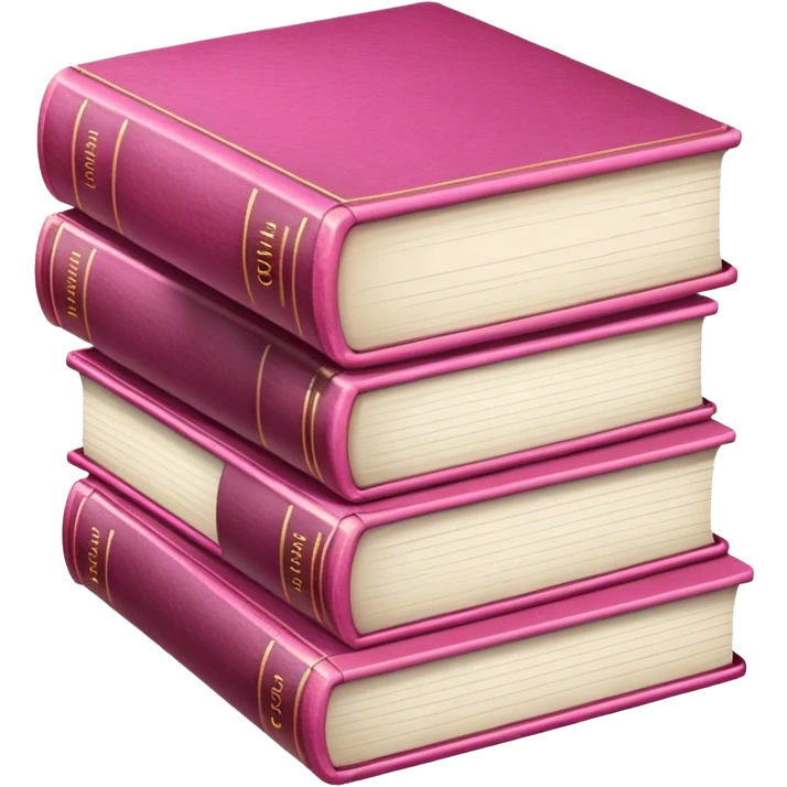 Pink books emoji