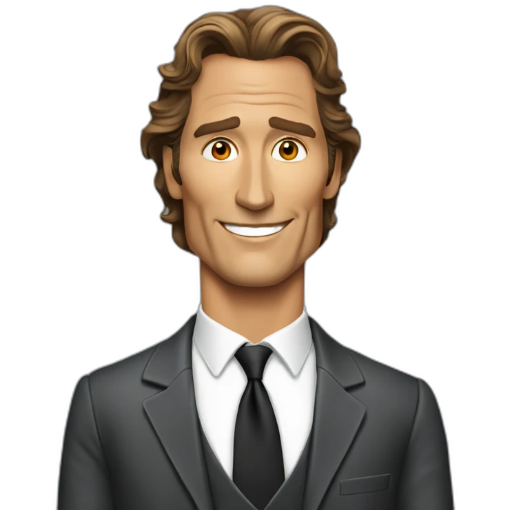 matthew mcconaughey cartoon wearing suit emoji