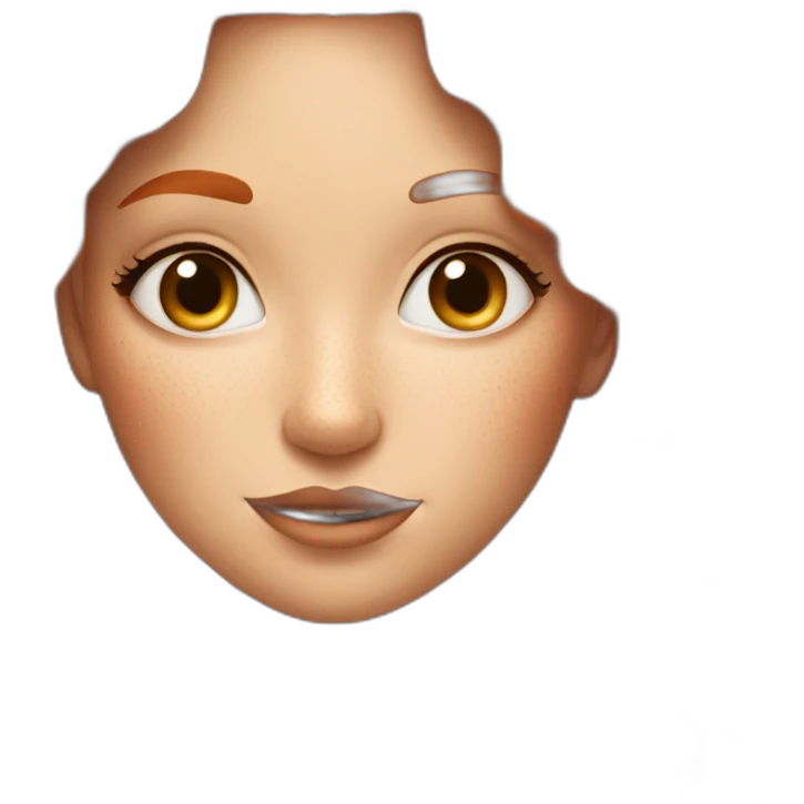 redhead woman has light skin with freckles sending a kiss emoji