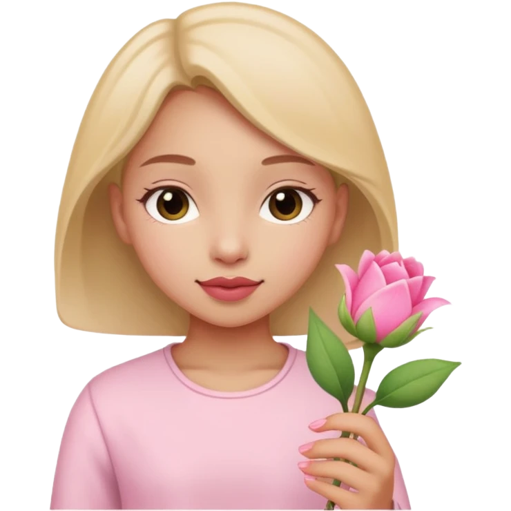 دختری که جوانه جانبی گل میگیره emoji