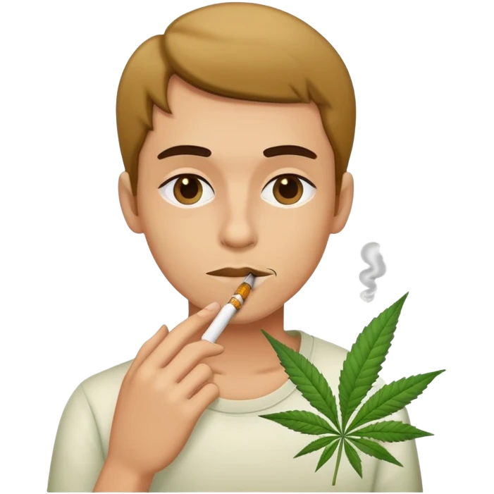Smoking weed emoji