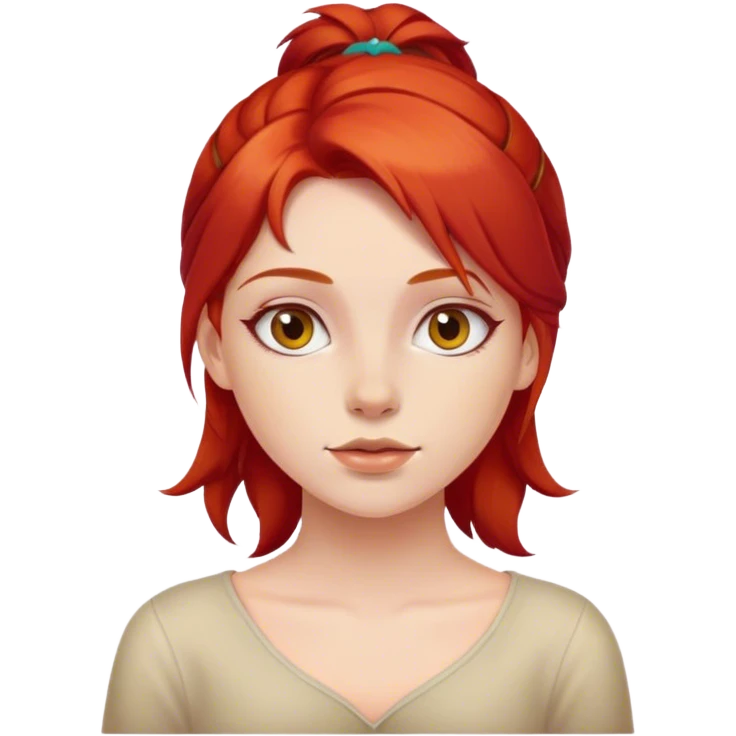 red hairs girl emoji