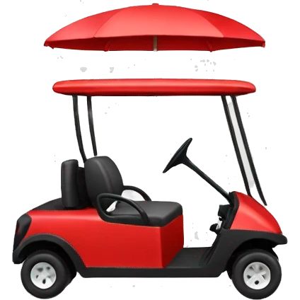red golfcart emoji