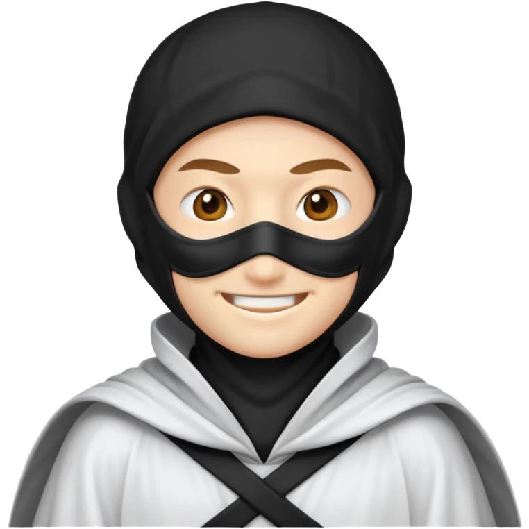 Emoji de ninja capa blanca emoji