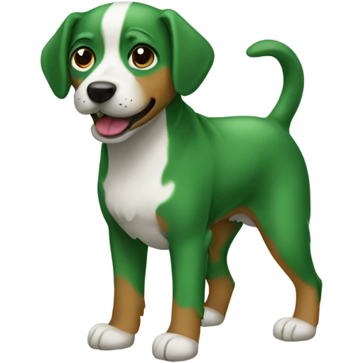 Perro color verde  emoji