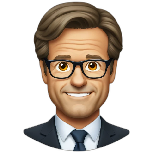 Mark rutte with glasses emoji