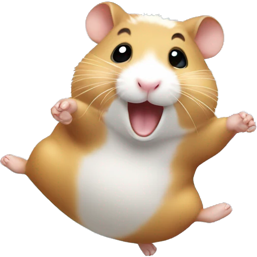 a hamster doing a cartwheel emoji