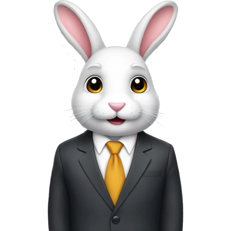 Bunny in a suit emoji