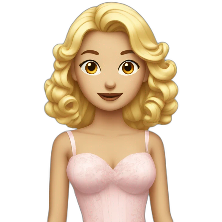 Model with frock emoji