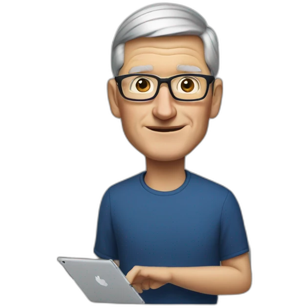 Tim Cook and his ipad emoji