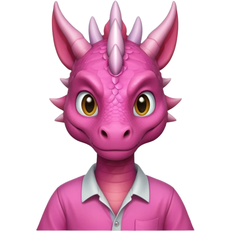 pink dragon with shirt emoji