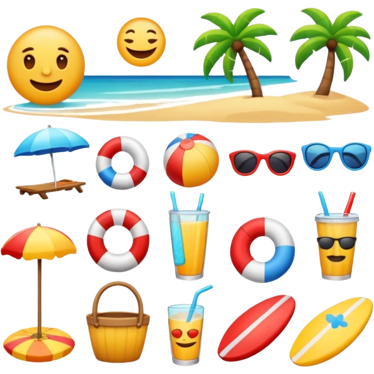 Beach emojis emoji