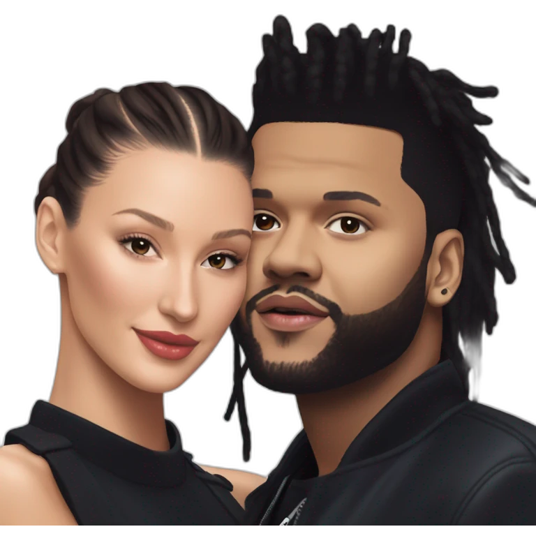 the weeknd and bella hadid emoji