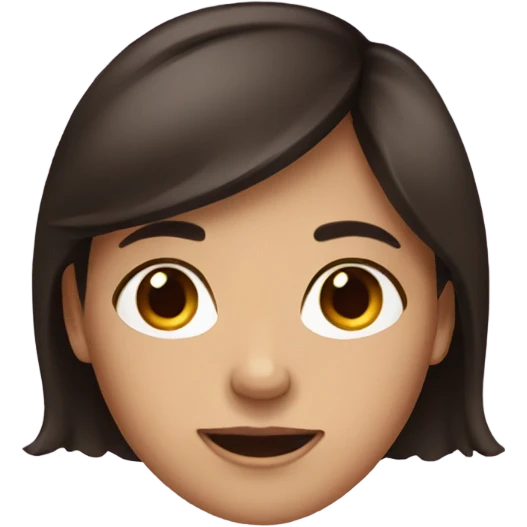 A girl with a dark brown hair  emoji