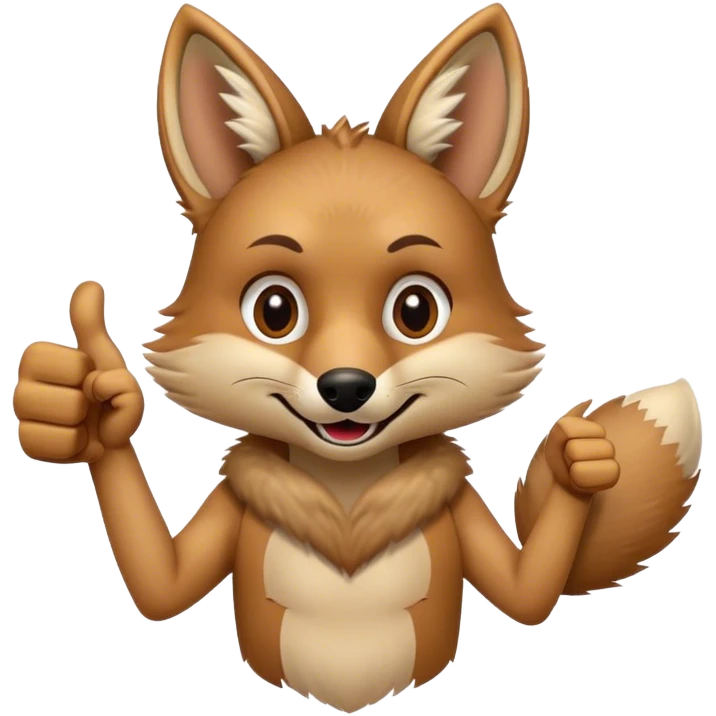 Thumbs Up Coyote  emoji