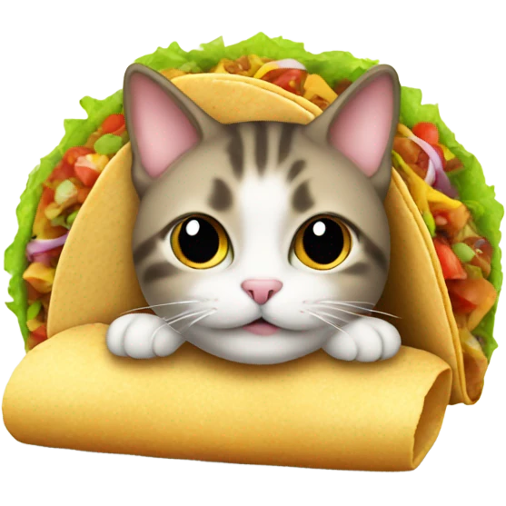 Cat in taco emoji