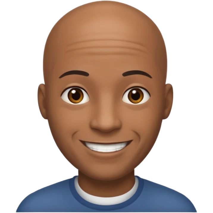 bald black man emoji