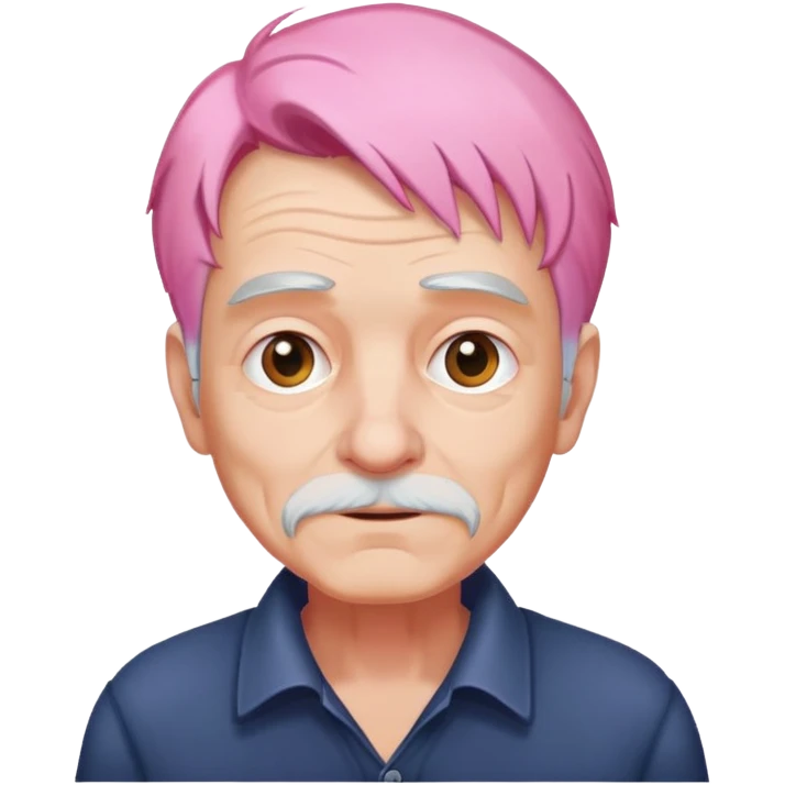 Old man with pink hair emoji