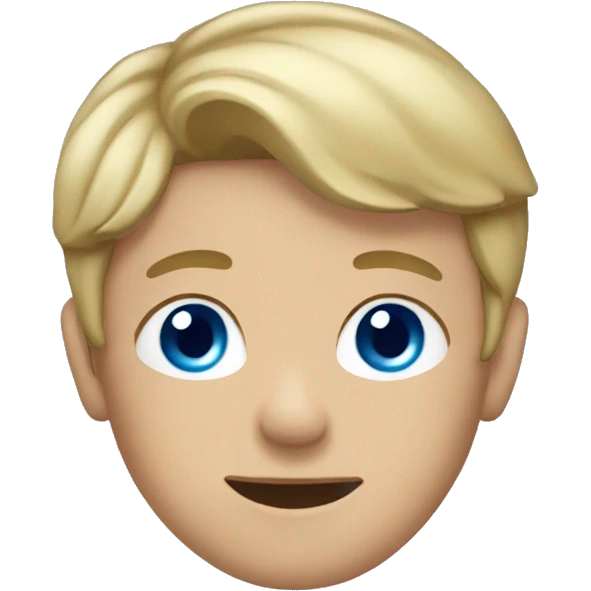Boy with dirty blonde hair and blue eyes emoji