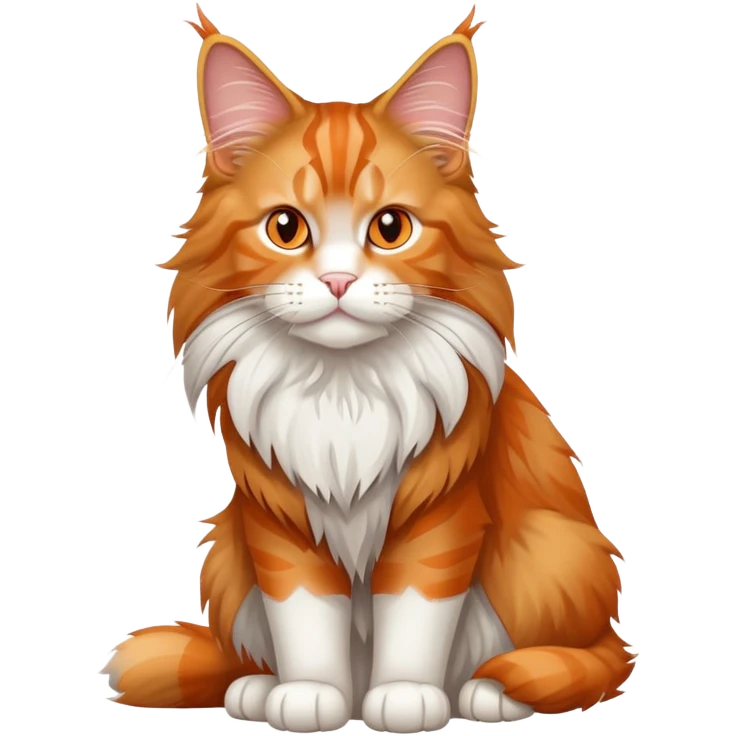 Maine Coon cat full body photo emoji